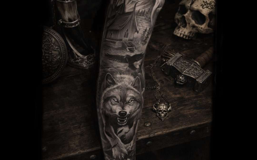 Realistic Viking Tattoos: Sleeve and Backpiece