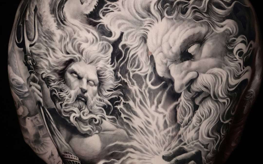 Ancient Greek Gods as Realism Tattoos