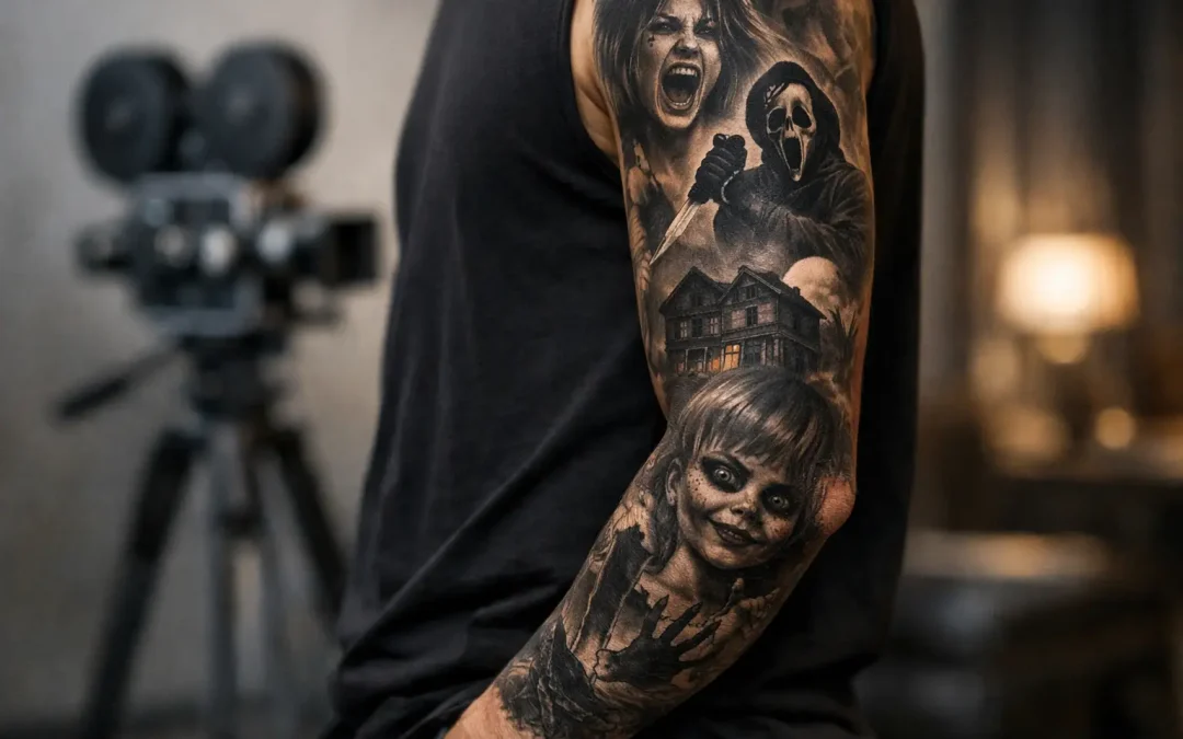 Cinematic Horror Tattoo Sleeve Ideas That Last