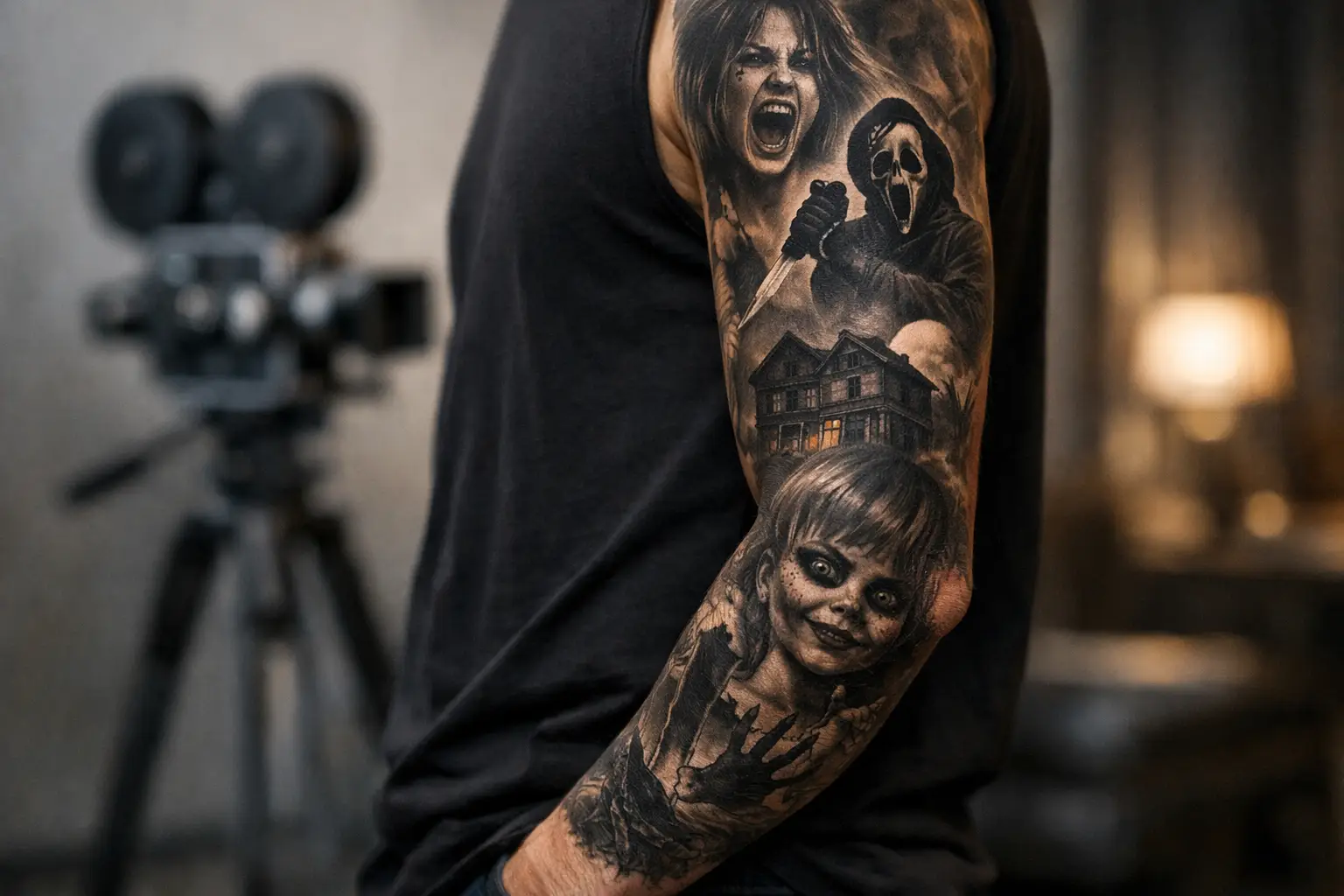 Cinematic Horror Tattoo Sleeve Ideas That Last Cinematic Horror Tattoo Sleeve Ideas That Last